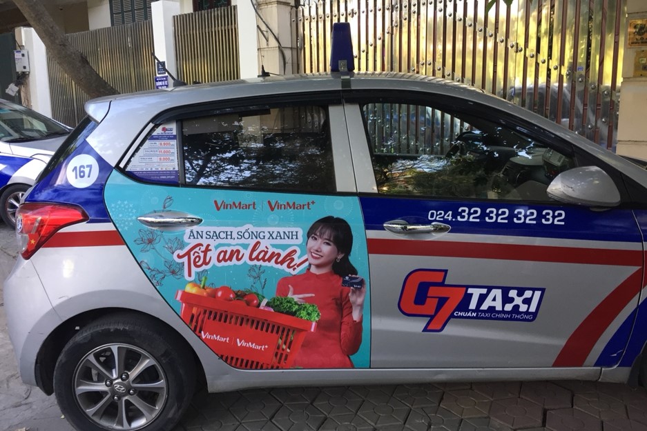 quảng cáo taxi