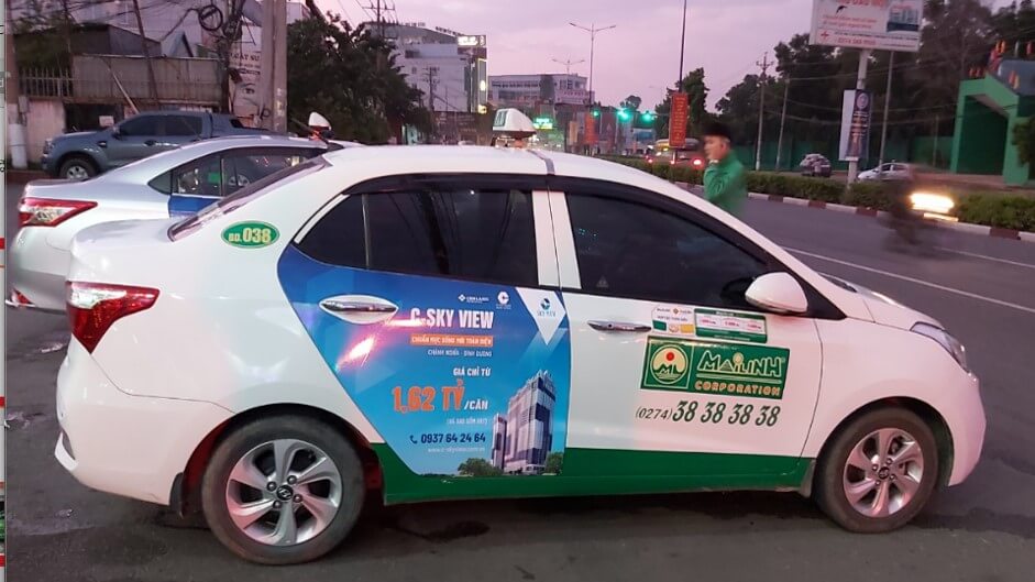 quảng cáo taxi tại ninh bình