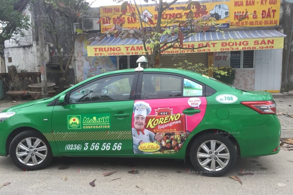 quảng cáo taxi tại hậu giang