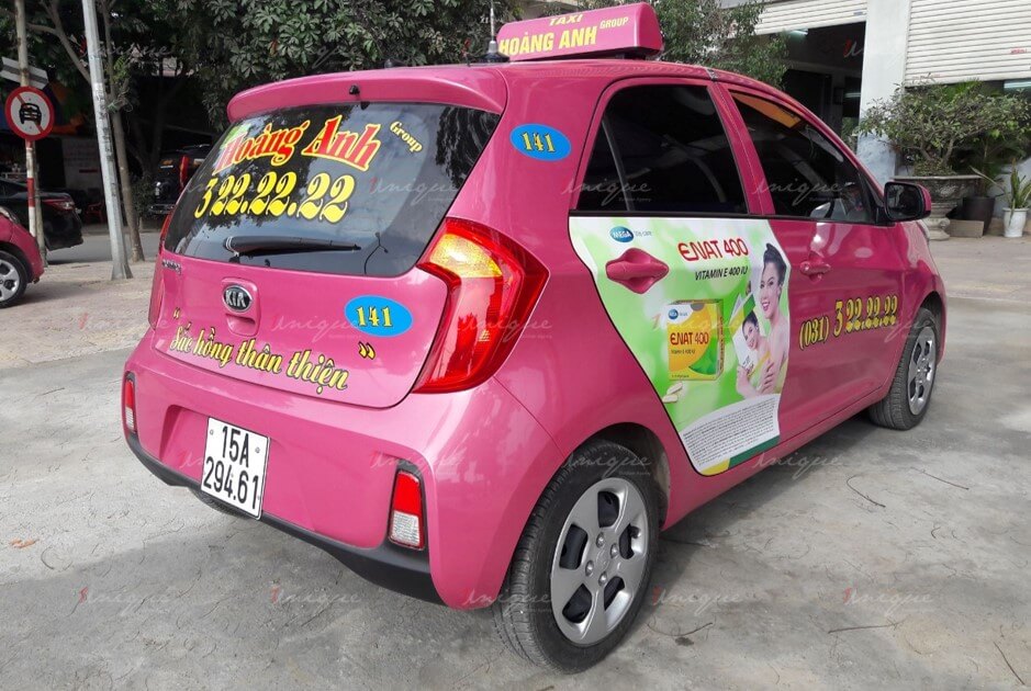 quảng cáo taxi hoàng anh