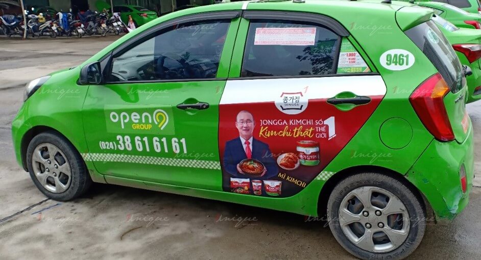 quảng cáo trên taxi tại thái nguyên