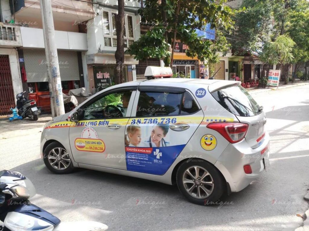 Dịch vụ quảng cáo trên taxi Long Biên